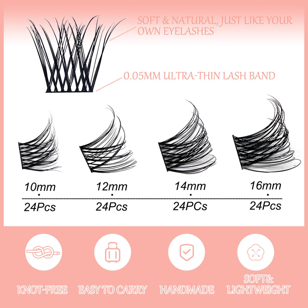 Ninglash soft fibers provide feather-light wear and comfort.