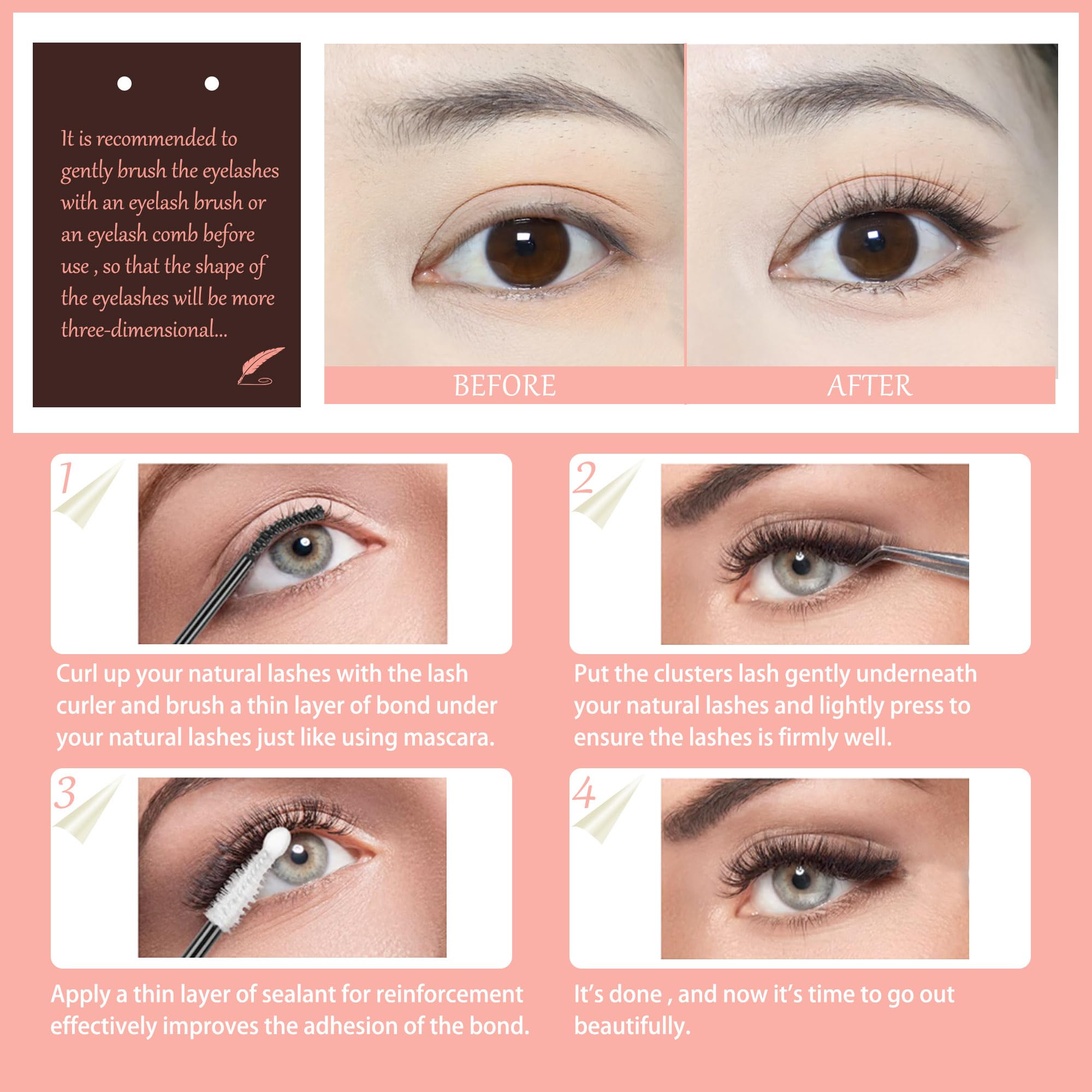Ninglash included tweezers simplify DIY lash application.