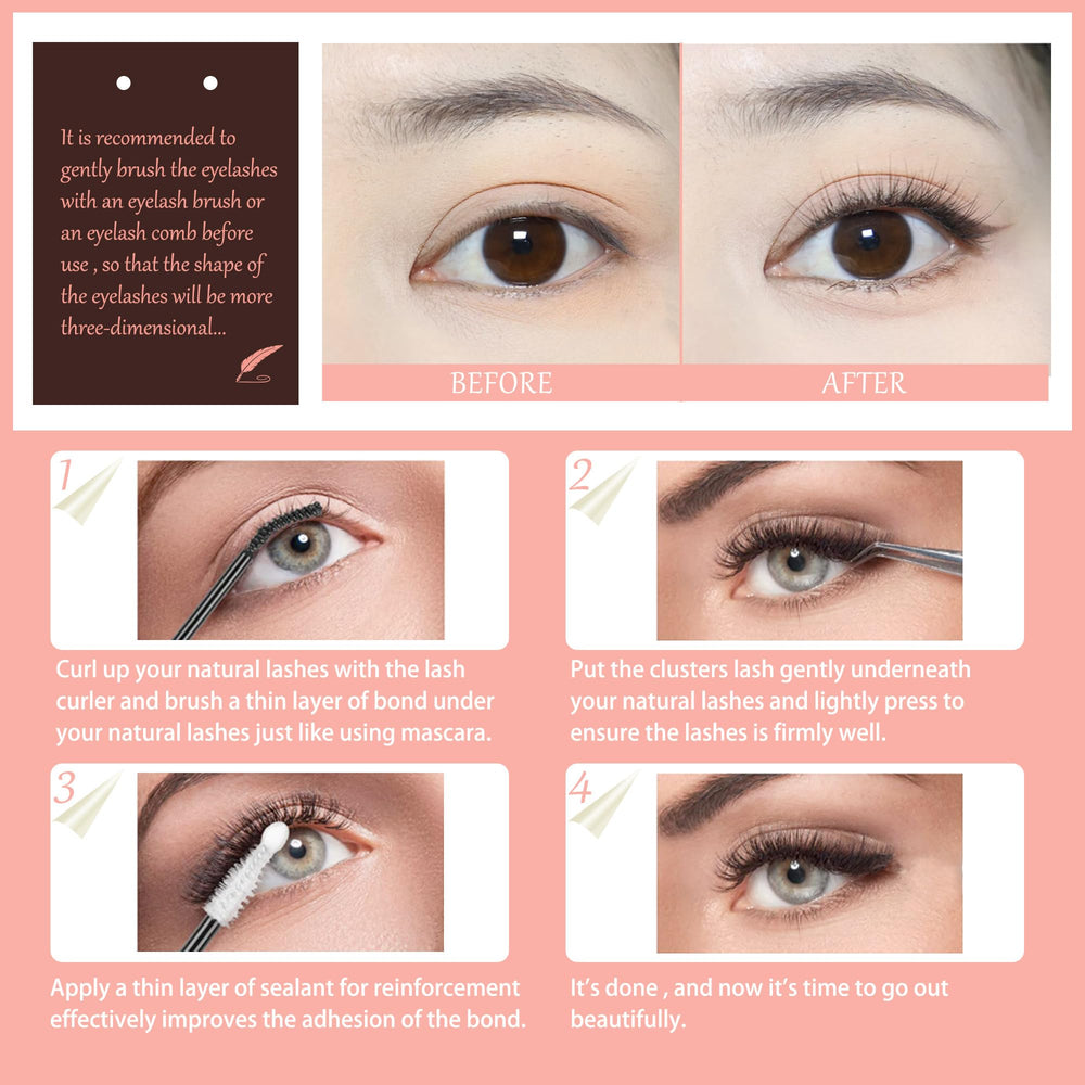 Ninglash included tweezers simplify DIY lash application.
