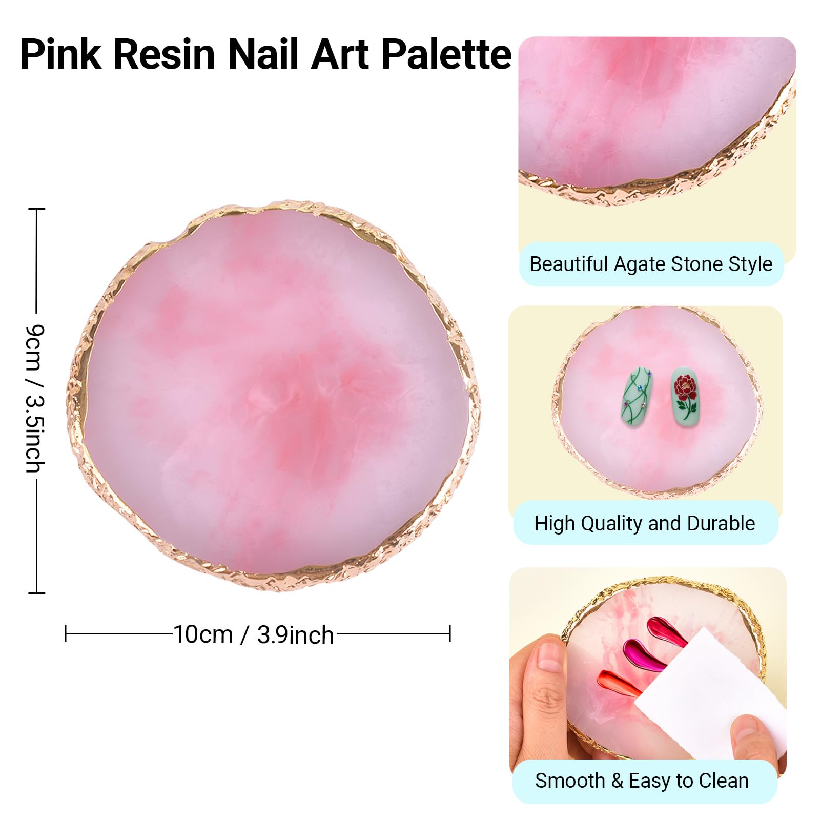 Ningrou 6-piece nail art brushes for precise lines and 3D designs.