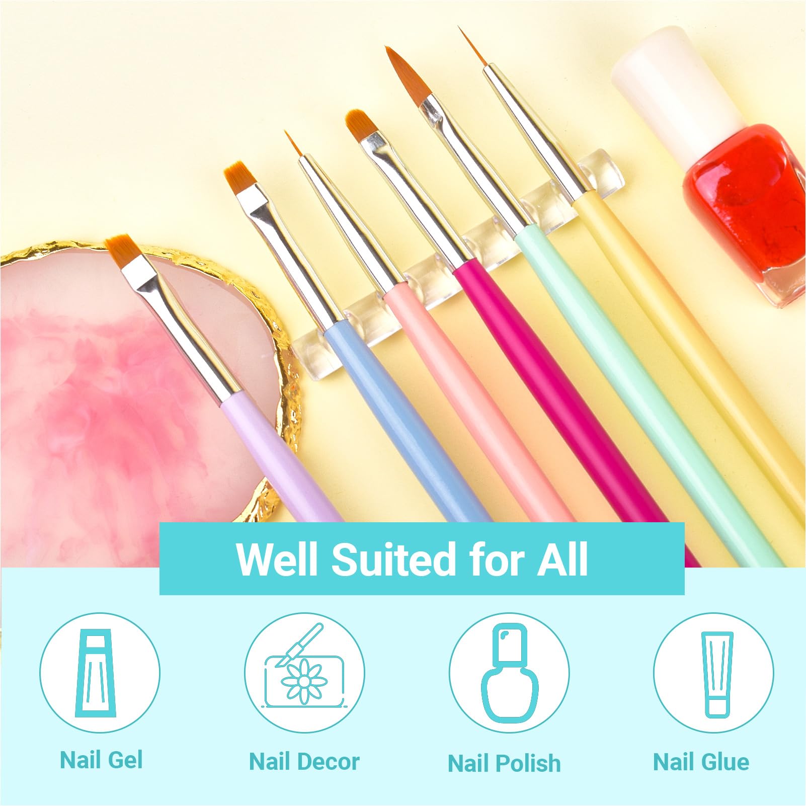 Ningrou nail brush detail showing durable bristles and grip.