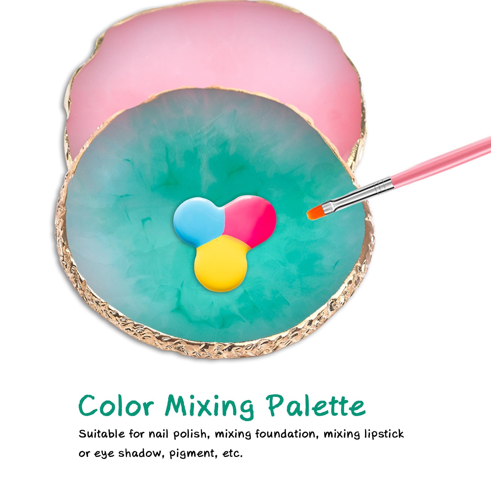 Ningrou resin art mixing plate ideal for nail color and makeup mixing