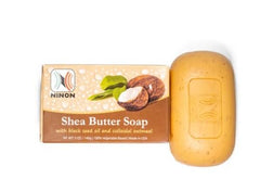 Ninon Shea Butter Soap Bars with black seed oil for soothing skin texture.