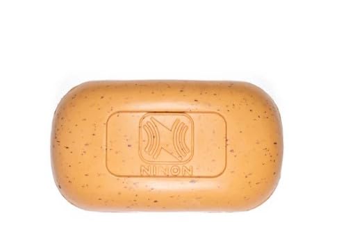 Ninon Shea Butter Soap Bars ingredients highlighted: African shea butter, black seed oil, oats.