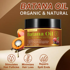 Pouring Ninsiec Batana Oil demonstrates easy application for moisture.