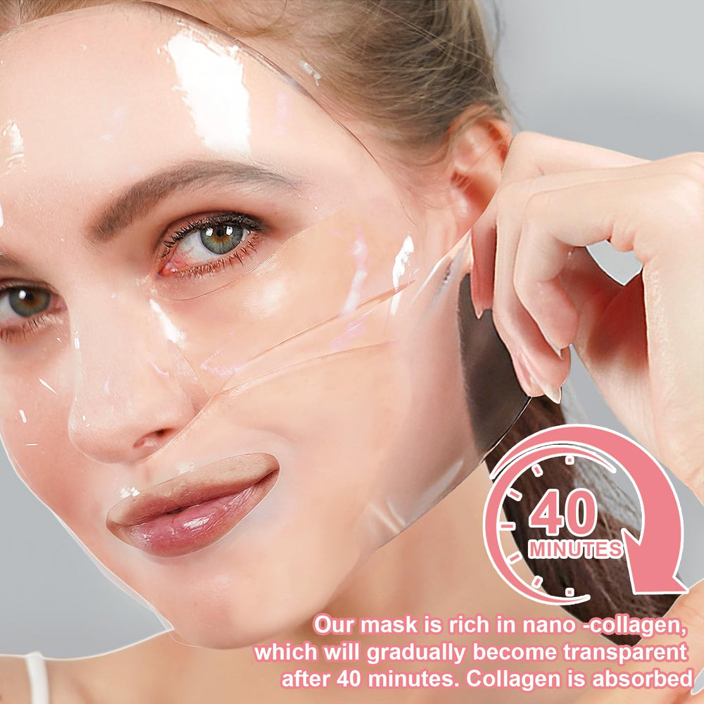 Ninsiec collagen mask sheet laid flat shows thin, comfortable fit