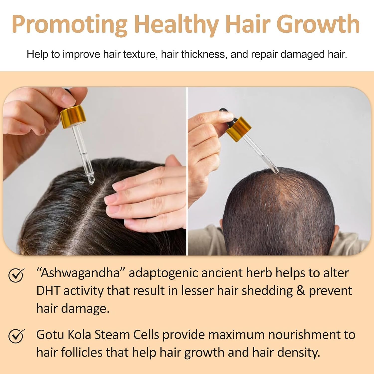 Nirvana Nurture Gotu Kola close-up emphasizes phytonutrients nourishing scalp.