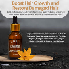 Nirvana Nurture Ultra Restore serum dropper image showing easy scalp application.