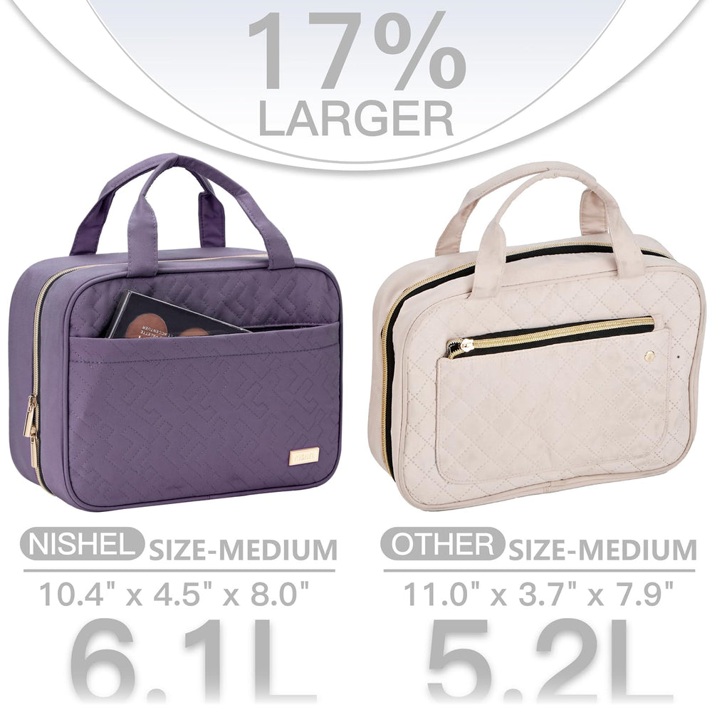 NISHEL travel toiletry bag transparent window speeds security checks during travel