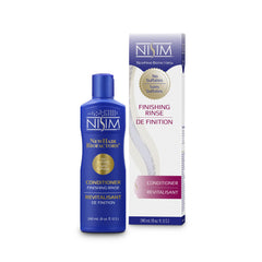 Nisim Finishing Rinse Conditioner applied to hair for smooth, hydrated strands