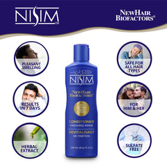 Nisim Finishing Rinse Conditioner yields shiny hair finish after use