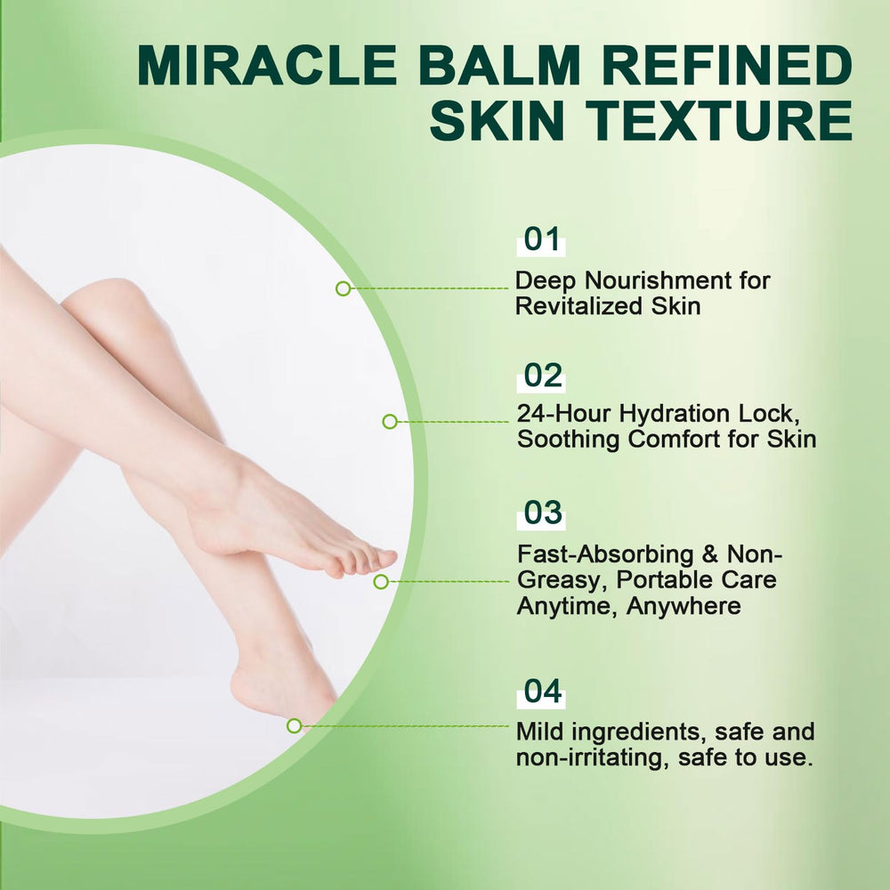 Nitidissima Miracle Balm foot-care, supporting smooth skin on feet.