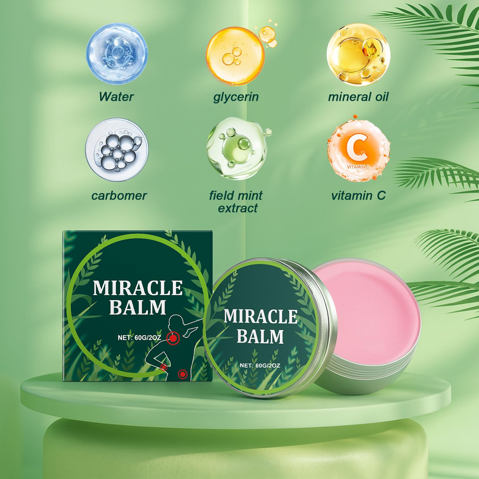 Nitidissima Miracle Balm hand-application, delivering quick hydration for overworked hands.