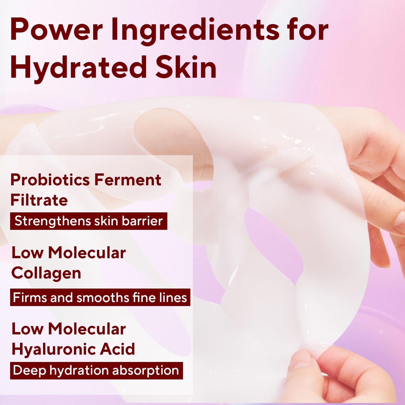 Nityrliv Bio-Collagen Real Deep Mask gel texture retaining moisture.