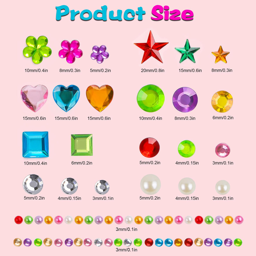NIUBIER Gem Stickers 3005 rhinestones for large DIY projects