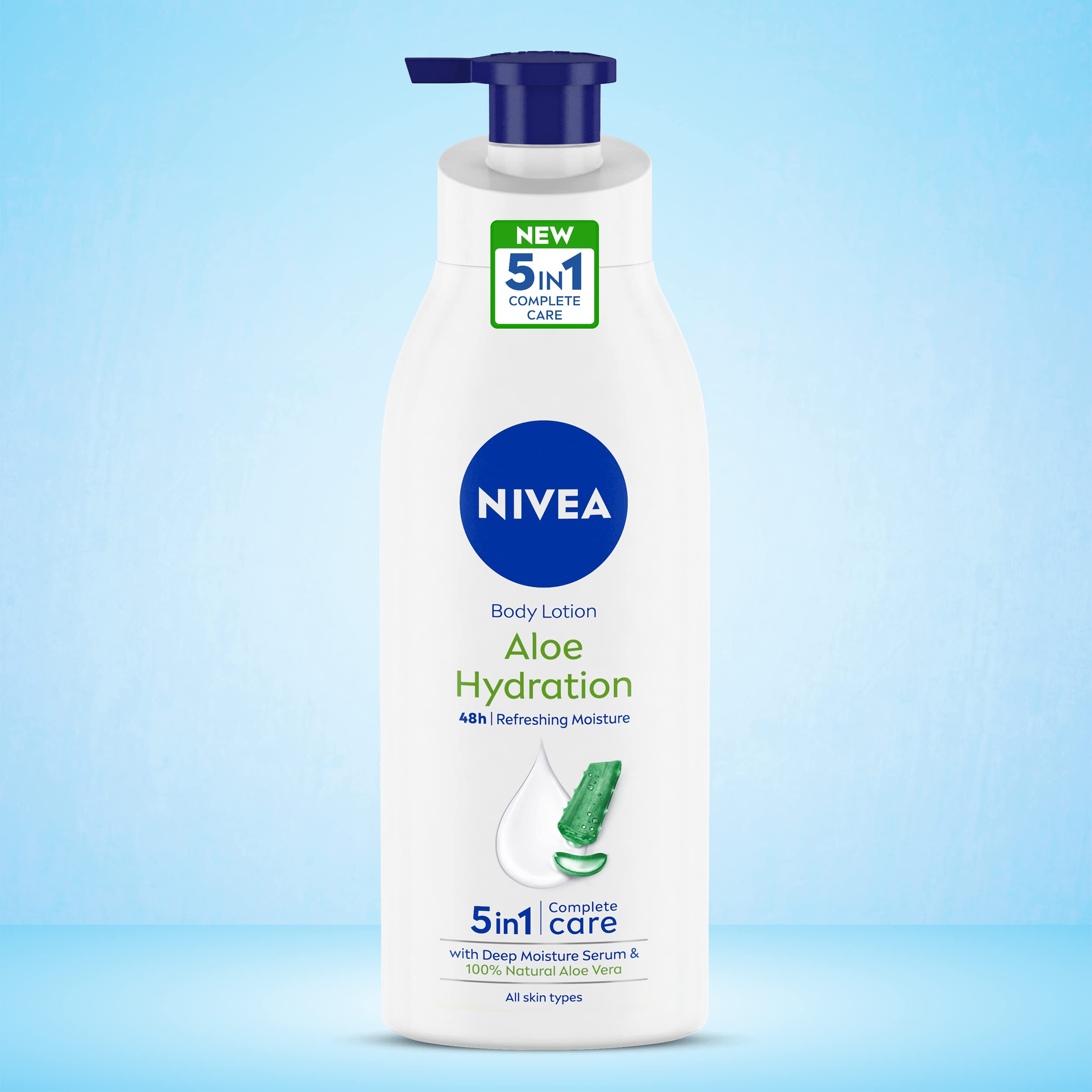 Texture close-up reveals lightweight, fast-absorbing hydration from Aloe Hydration.