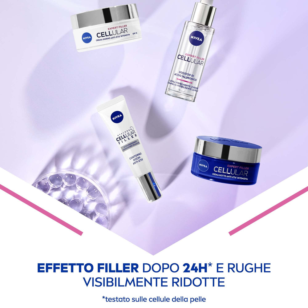 NIVEA Cellular Expert Filler serum delivers refreshed, hydrated look.