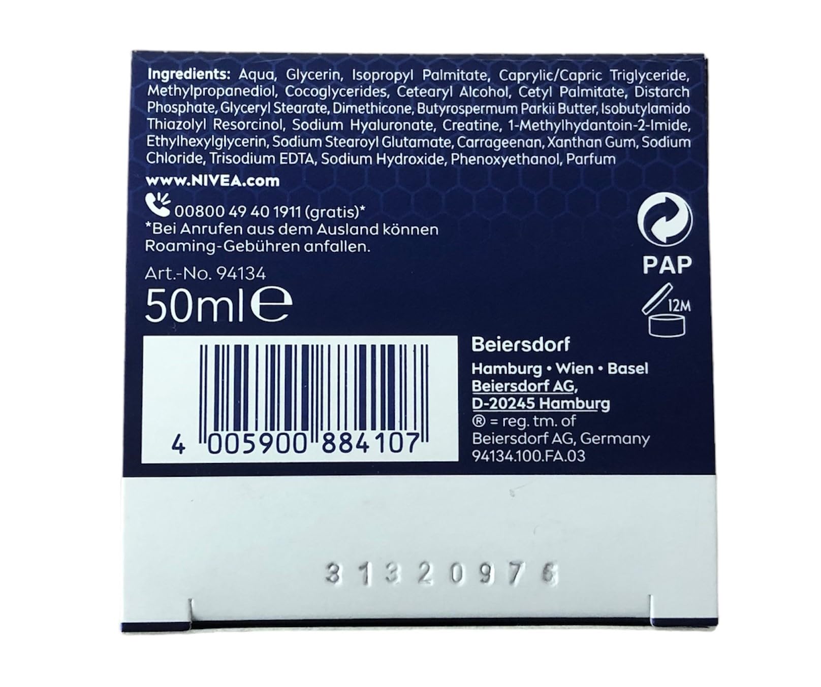 NIVEA Cellular Luminous630 night-cream tub opened revealing luminous formula.