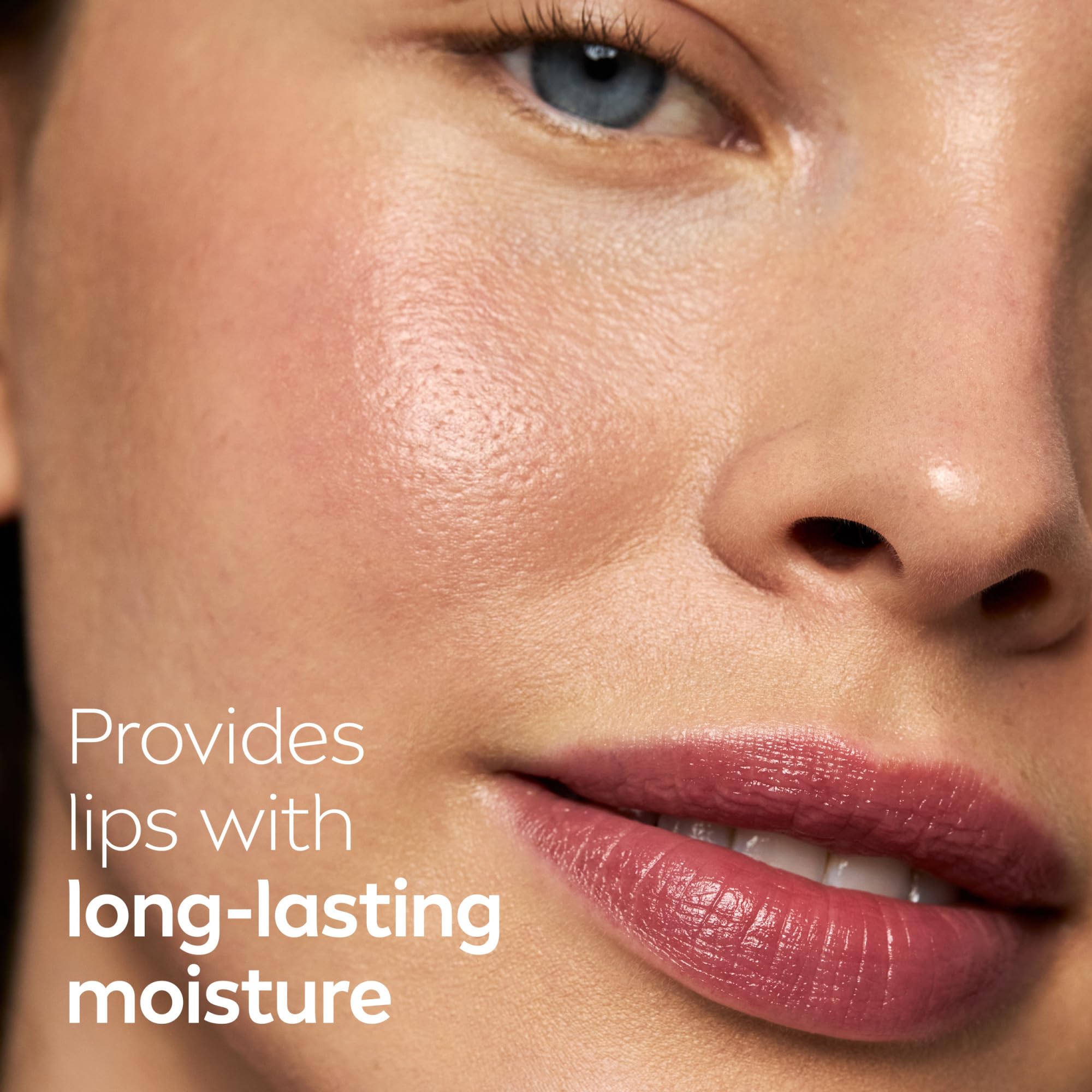 NIVEA Cherry Lip Care with shea butter nourishes and moisturizes lips.