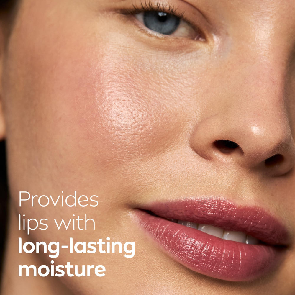 NIVEA Cherry Lip Care with shea butter nourishes and moisturizes lips.