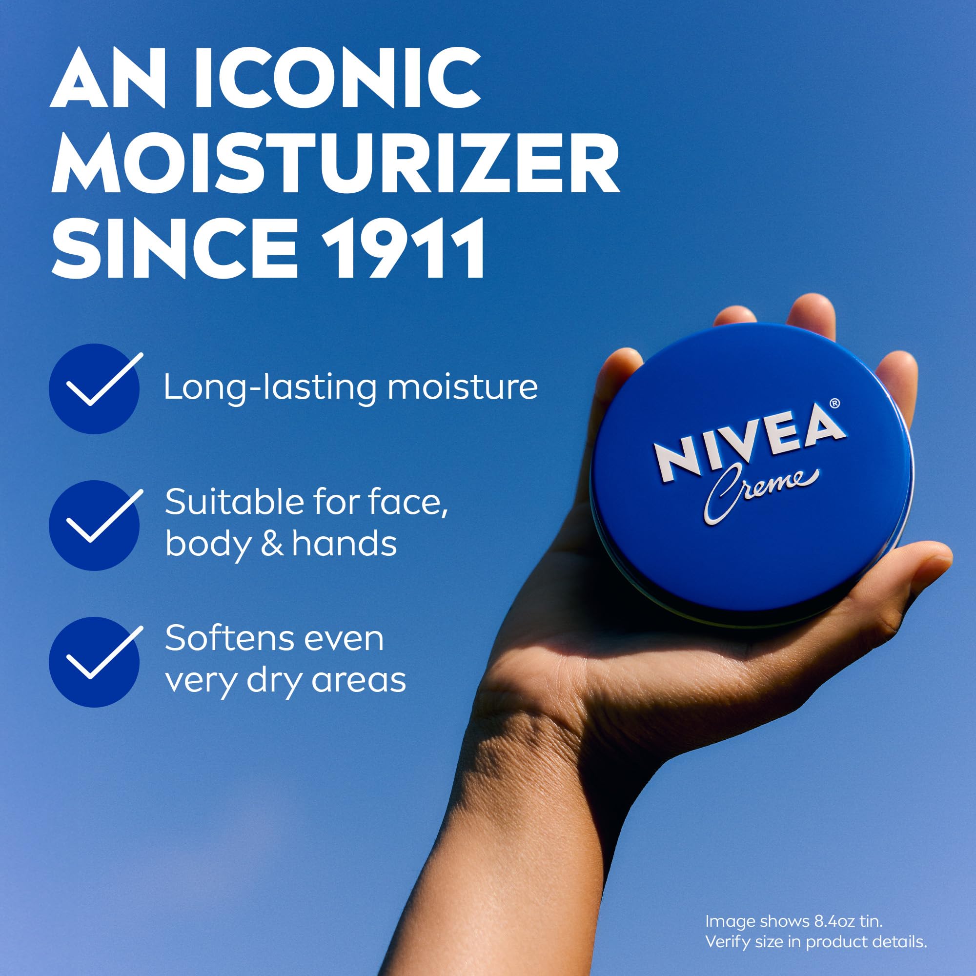 NIVEA Creme texture close-up highlights creamy, luxurious consistency.