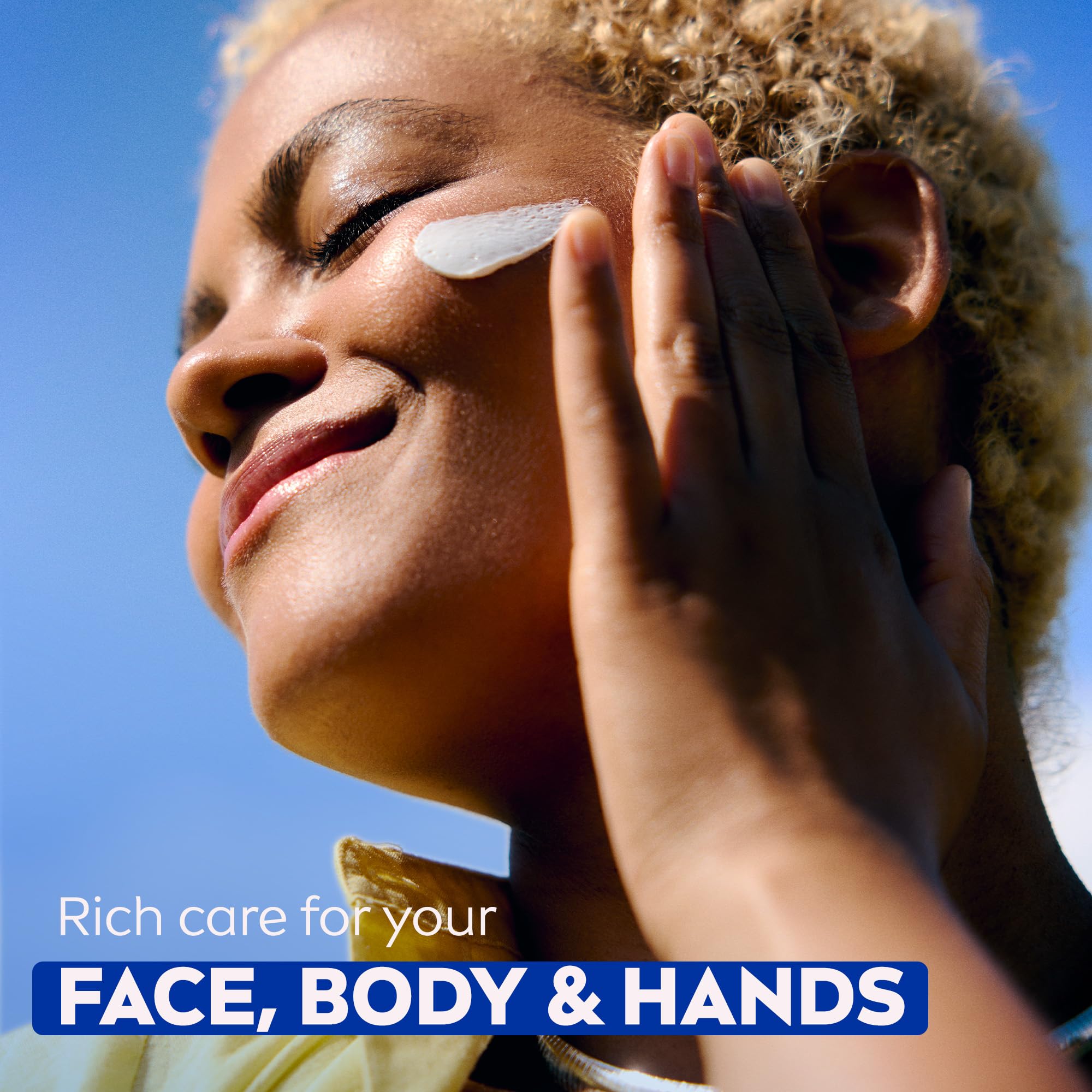 NIVEA Creme tin on a shelf conveys premium skincare heritage.