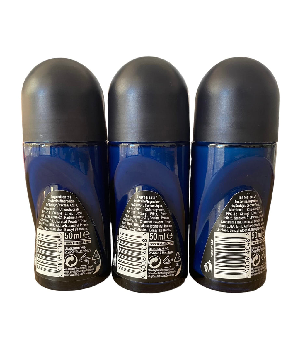 NIVEA Dimension packaging shows dark wood and Amazonia aroma for a bold scent.