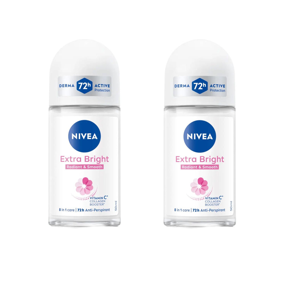 NIVEA Extra Bright bottle front, premium underarm care design