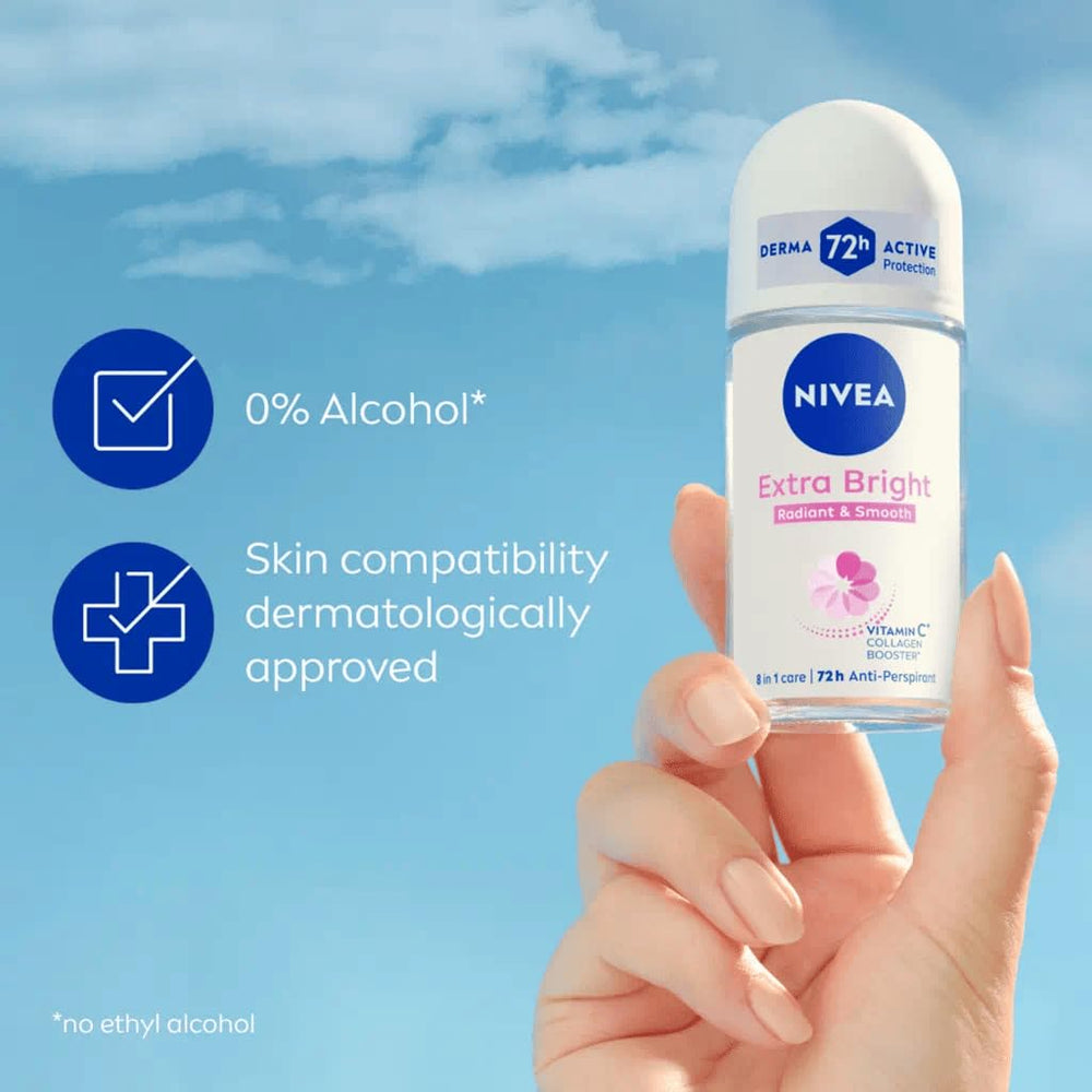 NIVEA Extra Bright collagen detail suggests firmer underarm texture
