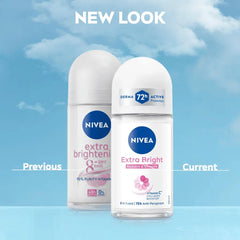 NIVEA Extra Bright ingredient graphic highlights 8 super foods and vitamin C