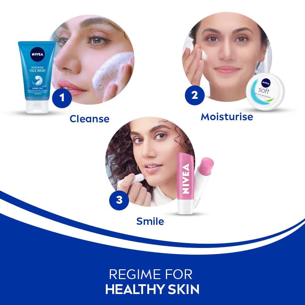 NIVEA face wash for normal skin in practical packaging