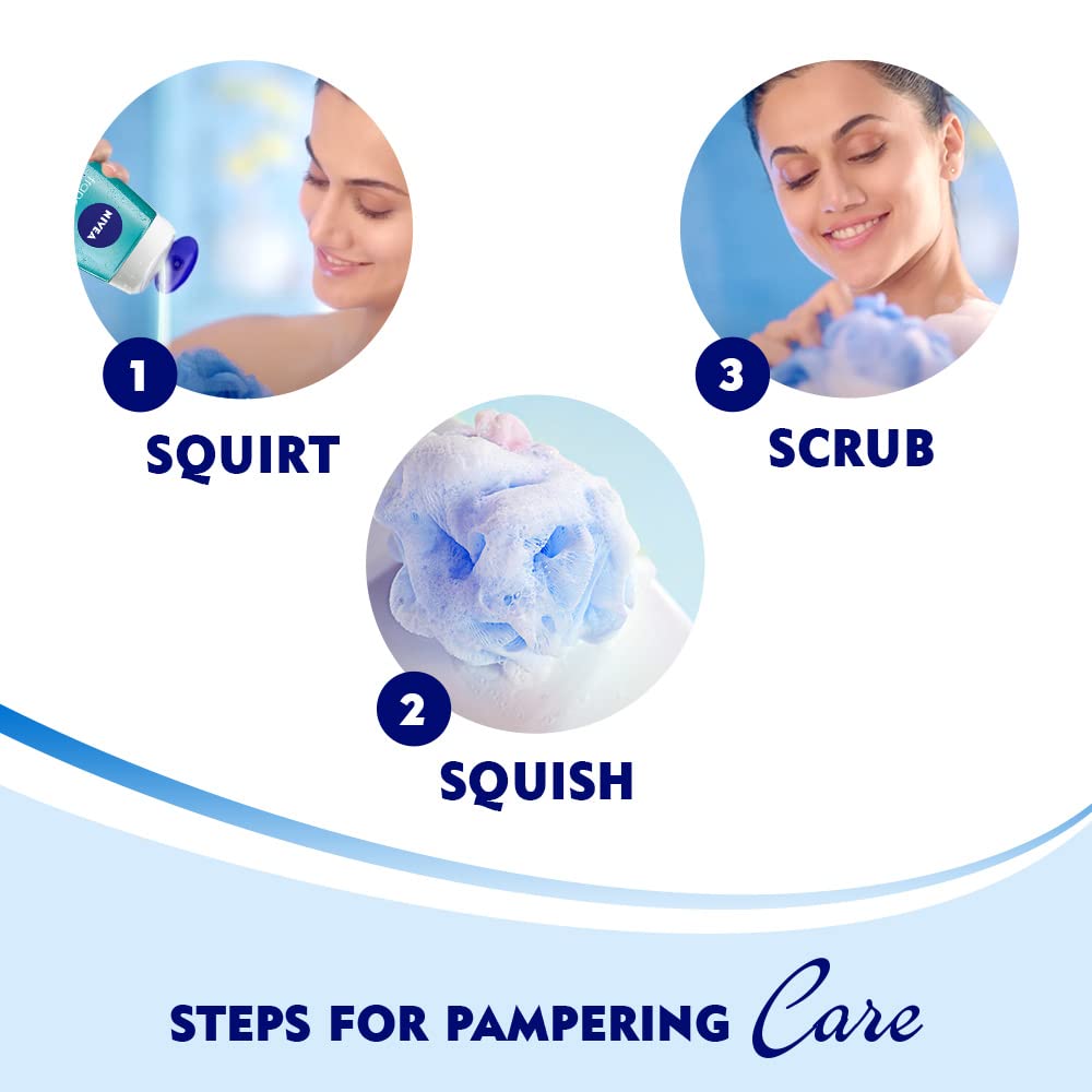 NIVEA Frangipani & Oil Shower Gel rinse leaves skin refreshed.