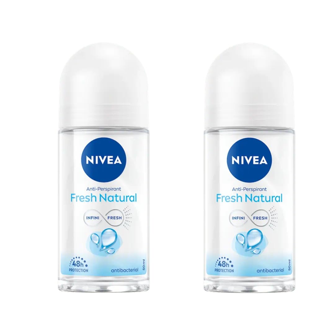 NIVEA Fresh Natural Roll-On 2-pack packaging for daily freshness