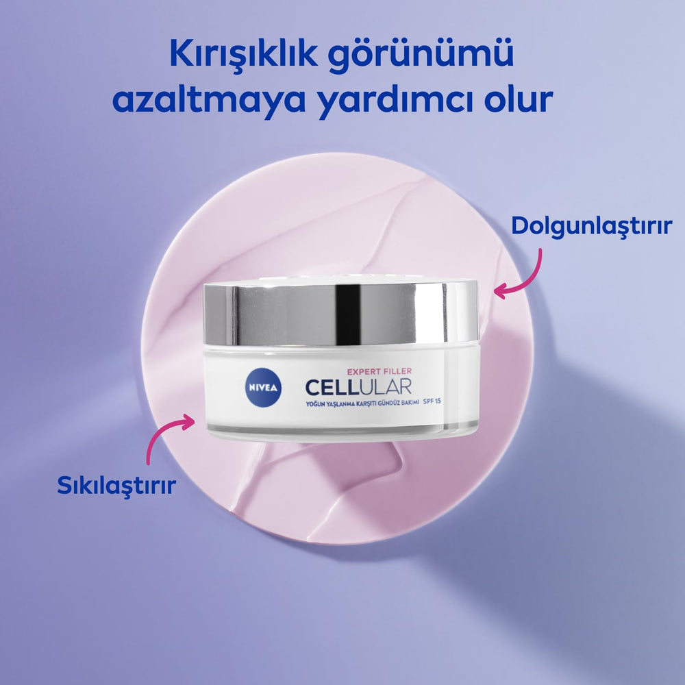 Applying in the morning routine for a smooth makeup base with NIVEA Cellular Filler.