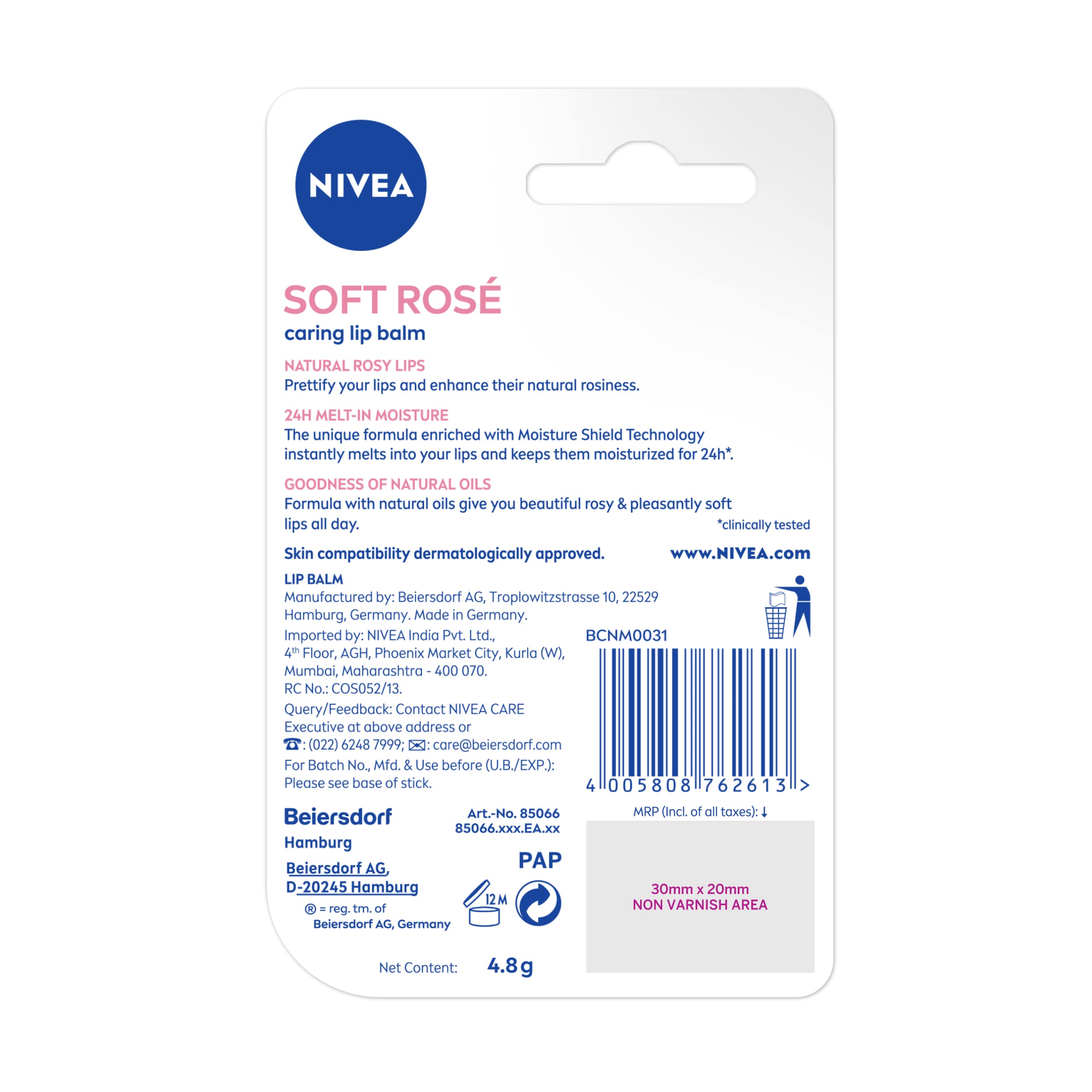 NIVEA Lip Soft Rose balm as a daily staple