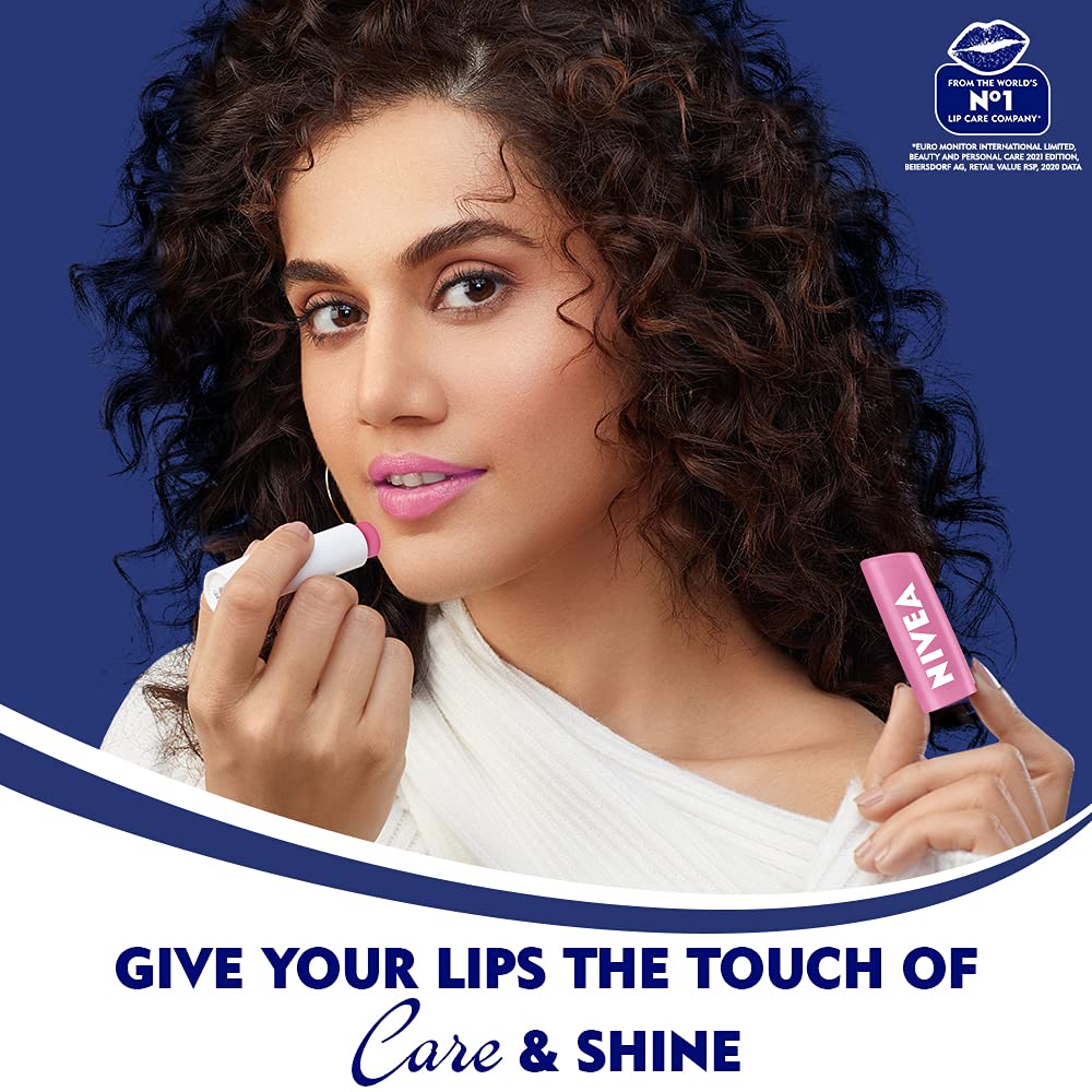NIVEA Lip Soft Rose balm with SPF protection for lips