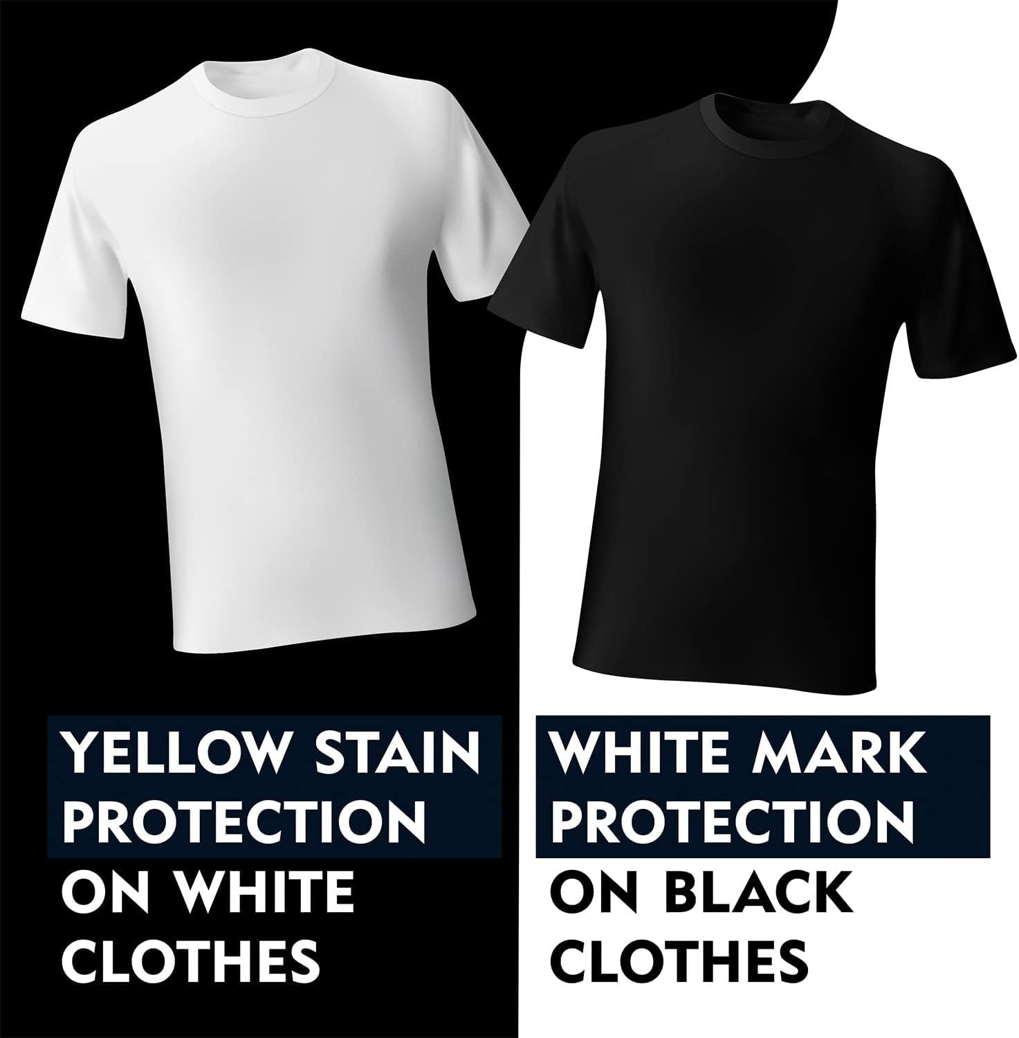 NIVEA Men anti-stain formula shown preventing white fabric stains.