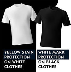 NIVEA Men anti-stain formula shown preventing white fabric stains.