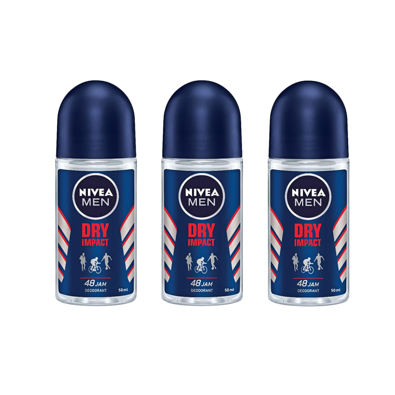 NIVEA MEN Dry Impact roll-on 50ml provides 48-hour protection and fresh confidence.
