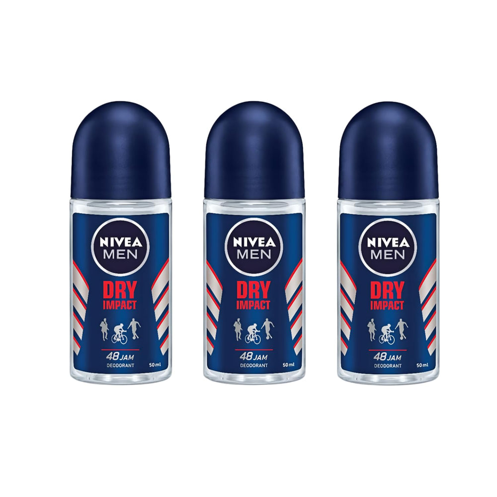 NIVEA MEN Dry Impact roll-on 50ml provides 48-hour protection and fresh confidence.
