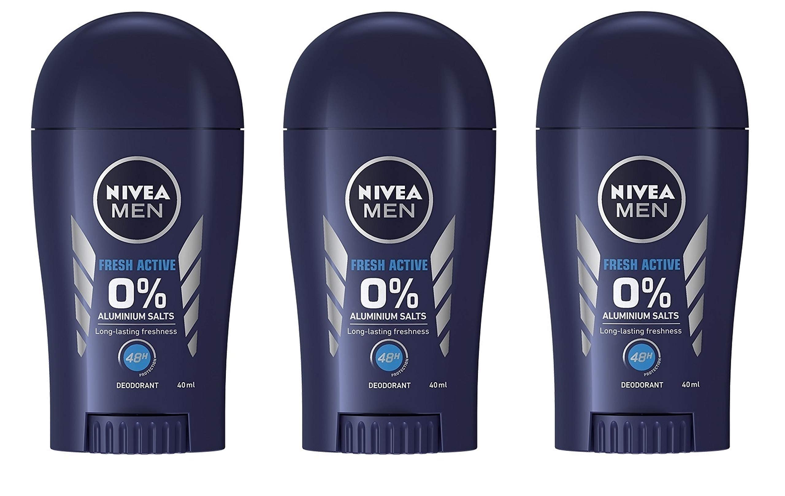 Glide-on application of NIVEA MEN Fresh Active deodorant for quick refreshment.