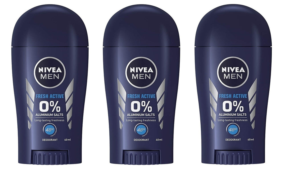 Glide-on application of NIVEA MEN Fresh Active deodorant for quick refreshment.