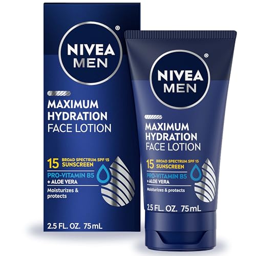 NIVEA MEN Maximum Hydration SPF 15 tubes pack shot showing travel-friendly packaging.