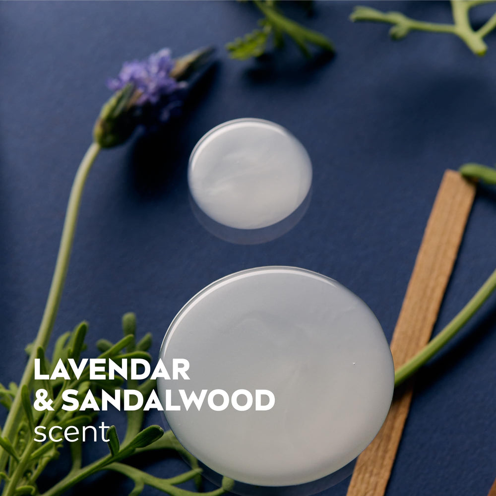 NIVEA MEN Relax bottle in shower scene with steam and clean cotton scent.