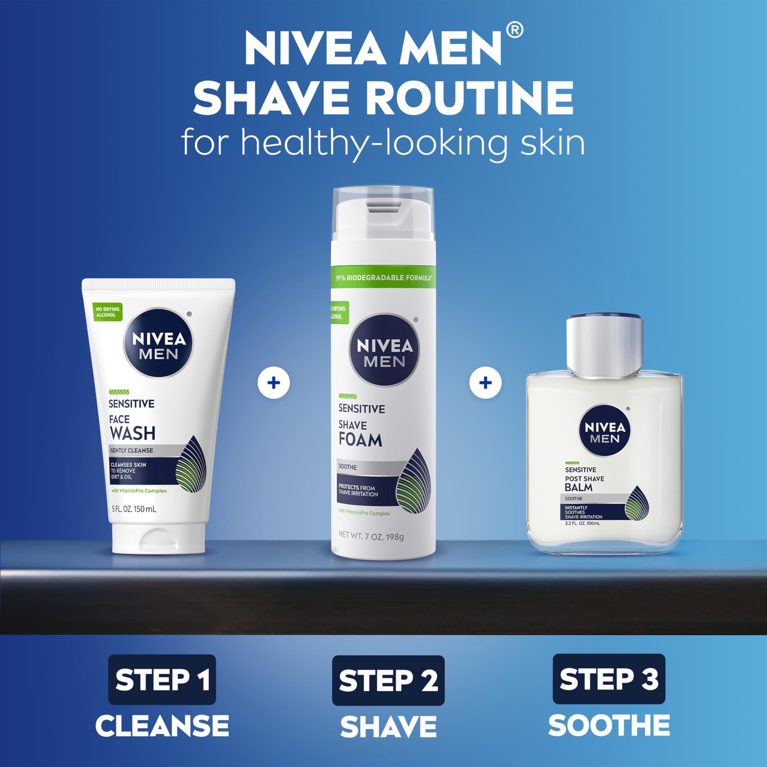 Packaging display highlights VitaminPro Complex and alcohol-free formula benefits