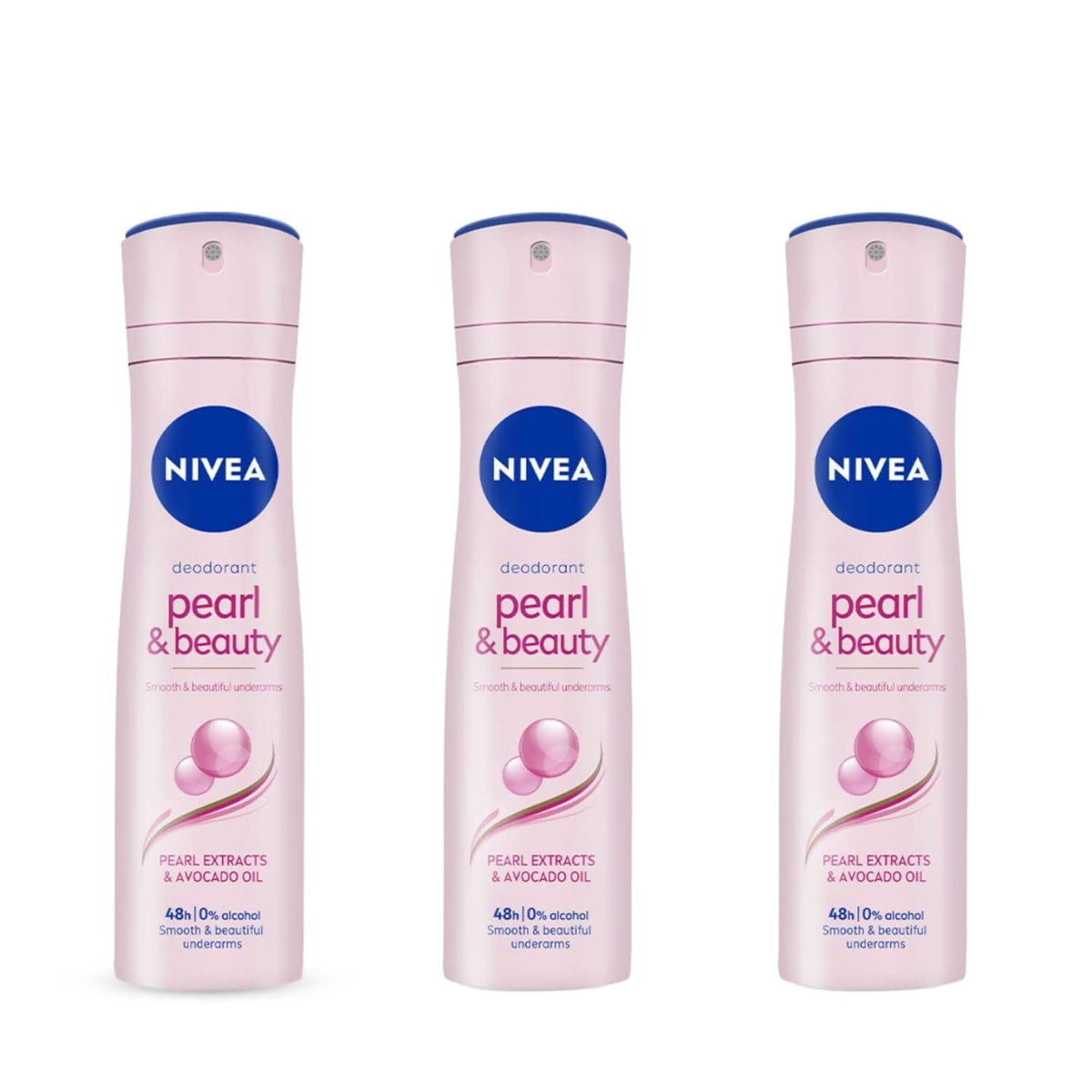 NIVEA Pearl and Beauty spray for women delivering smooth underarms and all-day freshness.