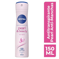 NIVEA Pearl Beauty Spray application on underarm for long lasting dry feel.