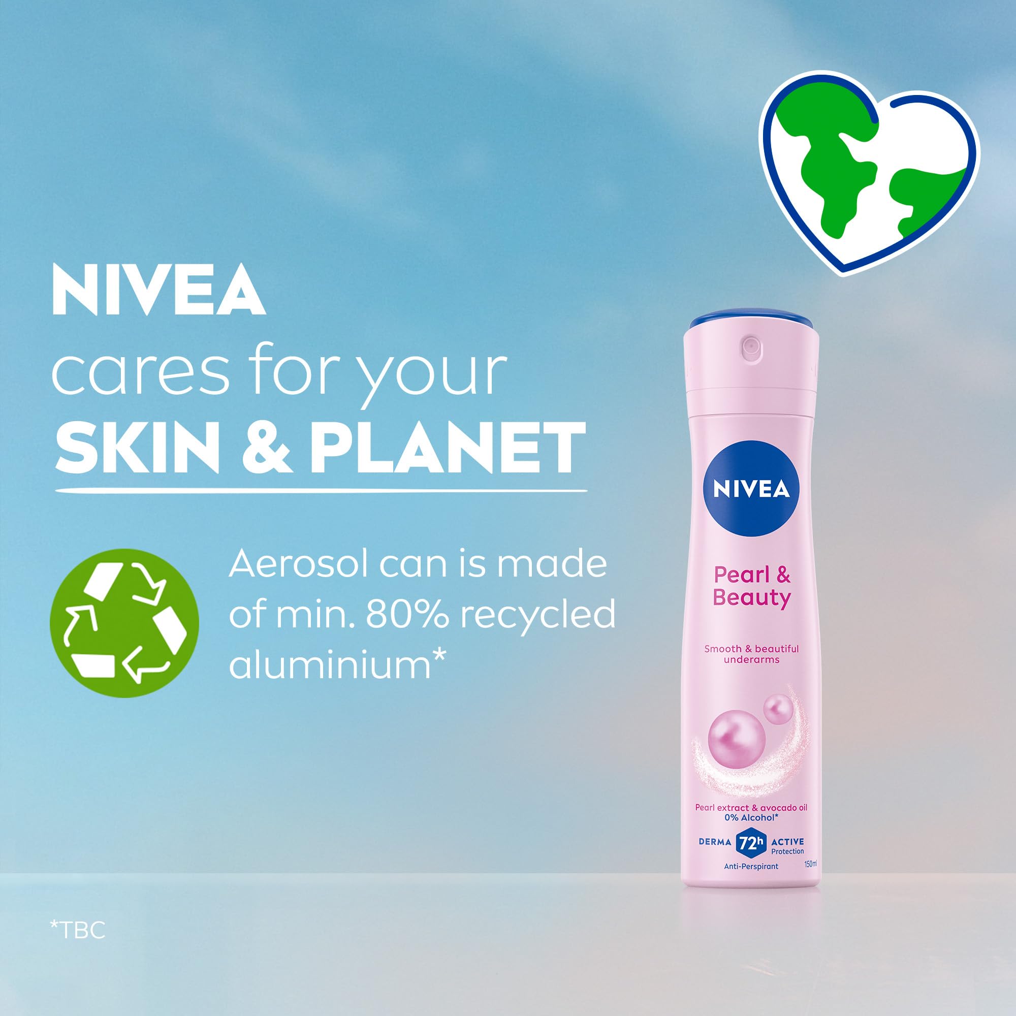NIVEA Pearl Beauty Spray for smooth underarms.