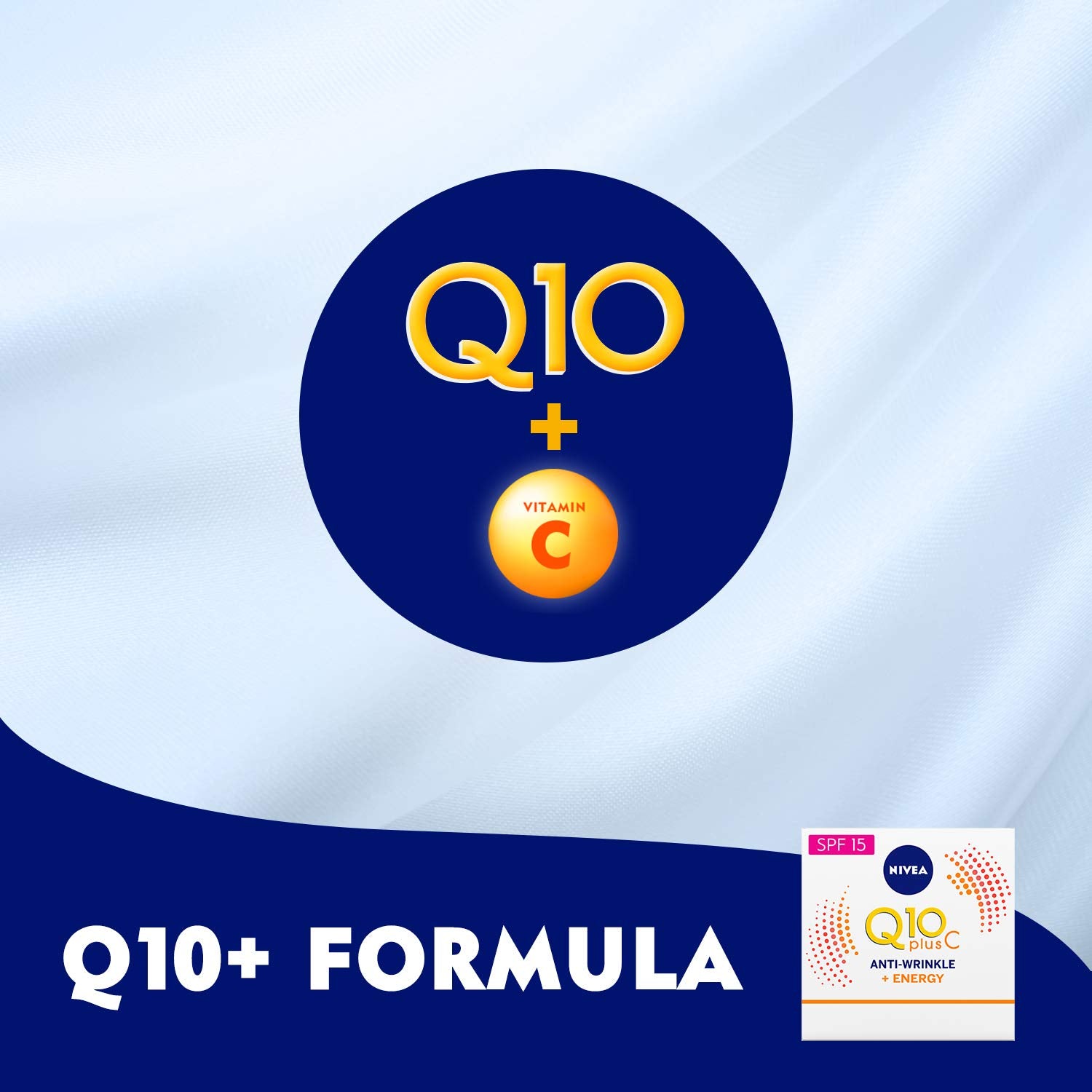 Vitamin C close-up in NIVEA Q10 Energy Glow formula.