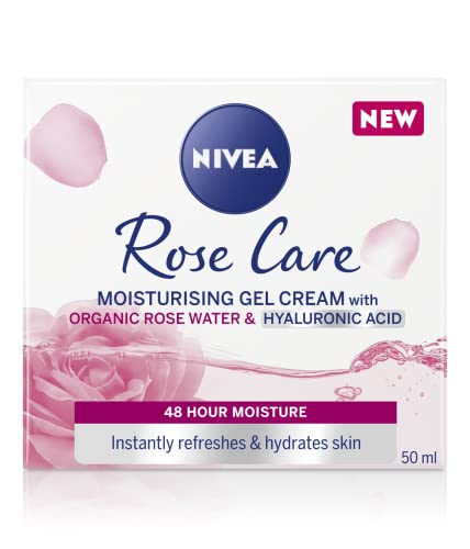 NIVEA Rose Water Hyaluron cream close-up highlights rapid absorption